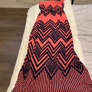 Strapless maxi dress